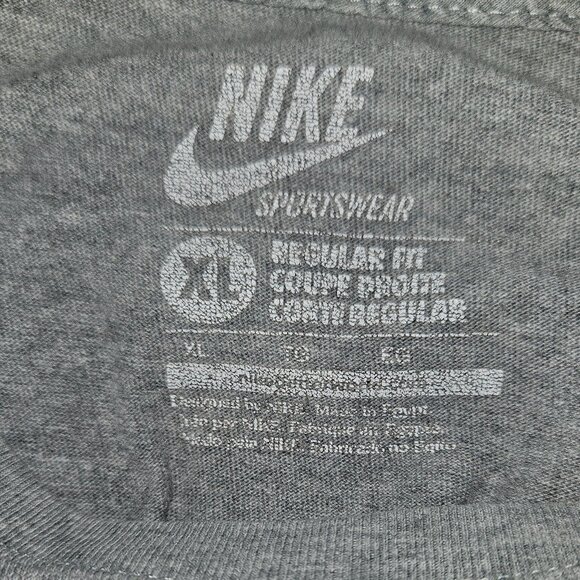 Nike Grey & Orange Logo Shirt - Picture 2 of 2